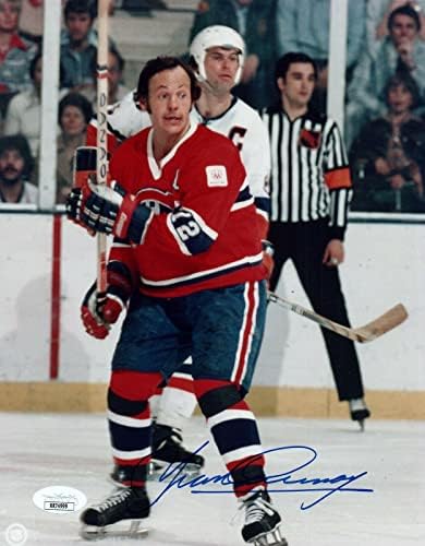 Yvan Cournoyer Aláírt 8x10-es Jégkorong Fotó SZÖVETSÉG COA - Dedikált NHL-Fotók