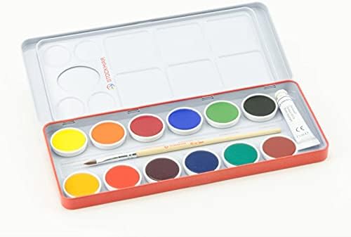 - A Opálos Színű Box Set (12 színű pan festékek, áttetsző, fehér színű festék cső, ecset, valamint paletta)