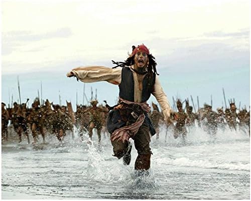 A Karib-tenger kalózai Johnny Depp, mint Jack Sparrow Kapitány Fut Fél 8 x 10 Inch-Fotó