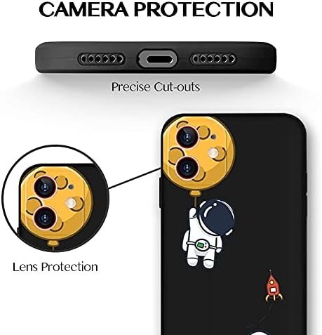 Jusy [3p] A Kis Űrhajós Kompatibilis az iPhone 11 Eset & 2 kijelző Védő fólia Kompatibilis az iPhone 11, Király világűrben
