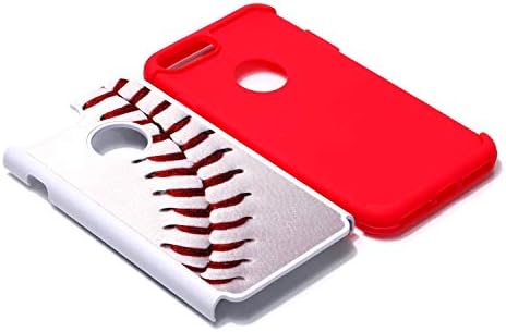 Napsugár - Tech iPhone-7, Plusz az Esetben, Baseball Sport Minta Sokk Abszorpciós Nehéz PC Belső Szilikon Hibrid Dual