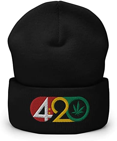 MindGone 420 Beanie Ajándék Stoner Kalap - Kannabisz Hímzés Bilincsben Sapka, Marihuána Logó, THC füvezés Koponyatető