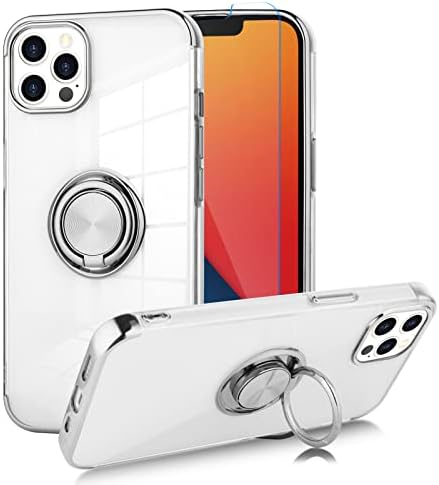 KANGHAR Tiszta Ügy, hogy az iPhone 14 Pro Max a képernyővédő fólia, Borítás, Beépített 360 Forgatás Mágneses Gyűrű Kitámasztó
