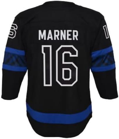 OuterStuff Ifjúsági Toronto Maple Leafs Mitchell Marner Fekete Alternatív Replika Játékos Flipside Jersey