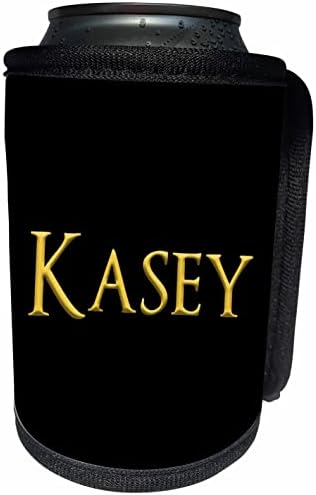 3dRose Kasey népszerű lány neve az USA-ban. Sárga, fekete. - Lehet Hűvösebb Üveg Wrap (cc-361383-1)