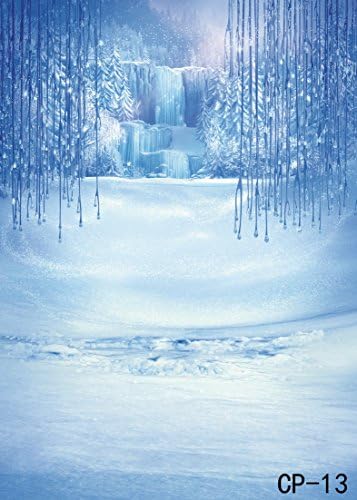 LYWYGG 8X8FT Jég, a Hó, Fehér a Világ Fotózás Hátterekkel Háttér, Karácsonyi Télen Fagyott a Hó, a Jég, Kristály Medál