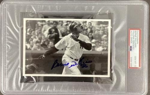 Bernie Williams ￼Aláírt Fotó Baseball NY Yankees PC-PSA/DNS Autogramot Gem 10 - Dedikált MLB Fotók