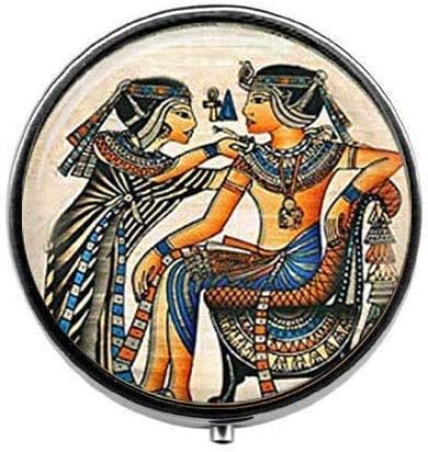 Hórusz pedig Hathor Egyiptomi Mítosz Ékszerek - Art Fotó Tabletta Doboz Varázsa Tabletta Doboz - Üveg Candy Doboz