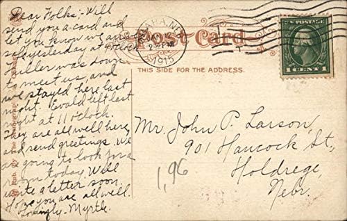 15., Farnam Utcán, Omaha, Nebraska NE az Eredeti, Antik Képeslap, 1915