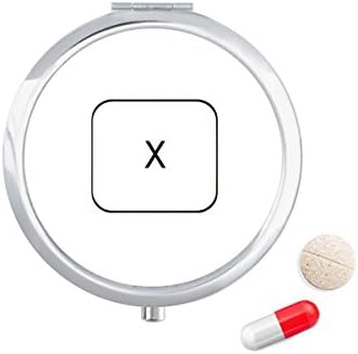 Billentyűzet Szimbólum X Tabletta Esetben Zsebében Gyógyszer Tároló Doboz, Tartály Adagoló