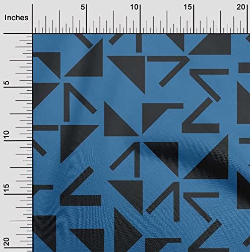 oneOone Viszkóz Jersey Közepes Kék Szövet Geometriai Varrás Szövet, A gyár által Nyomtatott DIY Ruha Varrás Kellékek