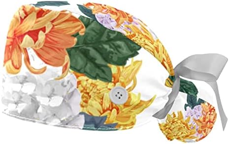 Yidax 2 Db Krizantém Virág Dolgozó Kap Gombokkal, Szalag, Nyakkendő, Női