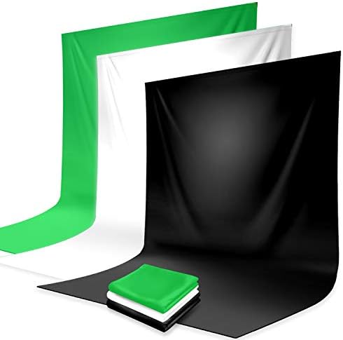 LimoStudio 10 x 12 Láb (120 x 144 Hüvelyk) Fehér / Fekete / Zöld Képernyő Háttér, Háttér Anyag Muszlin A Bluebox Fotózás,